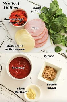 the ingredients needed to make meatloaf are shown