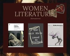 the website for women literature is displayed with images of people and their artwork on it