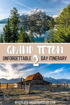 Grand Teton National Park Itinerary + 7 Best Things To Do National Park Bucket List, Jackson Hole Vacation, National Park Itinerary