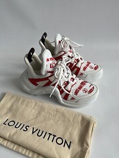 Louis Vuitton Archlight Red White Sneakers Size 37  | eBay Louis Vuitton Archlight, Fashion Shop, White Sneakers, Red White, Red And White, Athletic Shoes, Shoe Accessories, Women Accessories, Gift Card