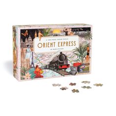 the orient express puzzle is open to reveal its contents