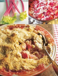 there are many different foods in the bowl on the table and one is ready to be eaten