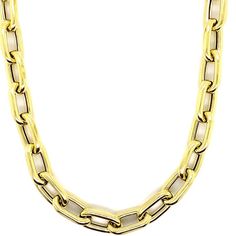 18kt yellow gold puff paperclip chain! Perfect for layering with other paperclip chains, or mixing in finer pieces to contrast. Paperclip Necklace, Paper Clip, Layering, Yellow Gold, Chain, Yellow, Gold