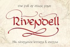 the title for riverpolel, an old - fashioned script with handwritten lettering