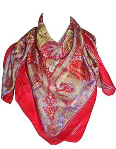 These authentic 100% pure Heritage Traditional silk scarves can be wrapped in endless ways to brighten up your outfit. These colorful silk scarves have beautiful floral and paisley patterns. These pure silk scarves can be worn throughout the year. Treat yourself or make your loved ones feel special with this gorgeous silk scarf. PLEASE NOTE: Silk is a beautiful natural fiber, and this scarf is hand-made and handwoven by artisans and, therefore, there may be some characterful variations and slight imperfections. These tiny variations/imperfections are part of the intrinsic charm of the scarf and should in no way detract from the beauty of the scarf when worn. Material: 100% silk, which we have chosen as it's sustainable, renewable, and biodegradable making it an environmentally friendly fib Luxury Traditional Katan Silk Scarf, Head Silk Scarf, Egyptian Cotton Bedding, Pure Silk Scarf, Cotton Bedding Sets, Ikat Print, Block Printing Fabric, Feel Special, Women Vintage