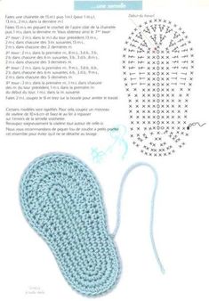 the crocheted mitt pattern is shown with instructions for knitting and stitching