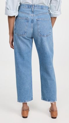 AGOLDE 90s Crop Mid Rise Straight Jeans | Shopbop Cropped Denim Jeans With Five Pockets, Medium Wash Cropped Jeans With Five Pockets, Light Wash Cropped Jeans With Five Pockets, Mid-rise Cropped Jeans In Rigid Denim With Five Pockets, Relaxed Fit Cropped Flare Jeans With Five Pockets, Casual Cropped Jeans With Five Pockets, Casual Cropped Rigid Denim Jeans, Mid Rise Straight Jeans, Agolde Jeans