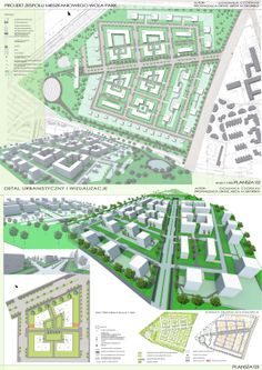 an overview of the city and its surrounding area, including several different areas that are depicted in