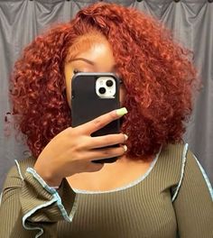 Natural Hair Dye Colors For Black Women, Ginger Black Women Hair, Red Ginger Curly Hair, Natural Hair Color Dye Ideas Black Women, Colors To Dye Your Hair Black Women Dark Skin, Red Hair On Natural Hair, Hair Color On Natural Hair Black Women, Copper Dyed Hair Black Women, Cute Hair Dye Ideas For Black Hair