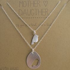 Mother Daughter Bird Necklace Set sterling silver by carriesaxl Sterling Silver Teardrop Birthday Necklaces, Sterling Silver Teardrop Necklace For Birthdays, Sterling Silver Teardrop Necklace For Birthday, Personalized Silver Teardrop Necklace, Silver Teardrop Necklace For Mother's Day, Necklace Set Silver, Mother Necklace Personalized, Napa Ca, Mother Daughter Quotes