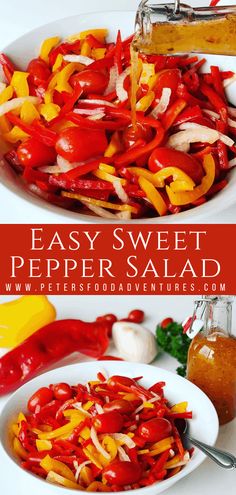 easy and delicious pepper salad recipe that is ready in minutes