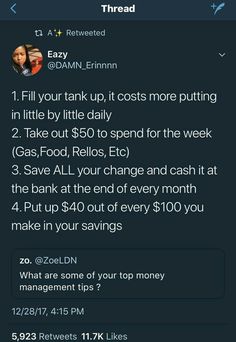 the tweet was posted to someone about their money