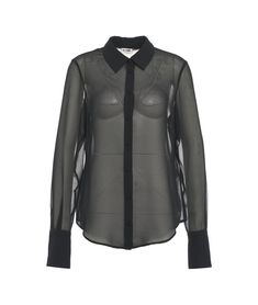 This sheer georgette shirt by Blugirl showcases a classic collar and long sleeves with high cuffs. Subtle transparency contributes to the sophisticated design, complemented by matching buttons down the front for an elegant finish.

- Ideal for dressy occasions  
- Composition: 100% Polyester Sheer Long Sleeve Shirt For Work, Black Sheer Long Sleeve Shirt, Classic Sheer Top For Office, Classic Sheer Tops For Fall, Classic Sheer Collared Tops, Sheer Fitted Button-up Shirt, Fitted Sheer Button-up Shirt, Fitted Sheer Shirt For Workwear, Fitted Sheer Shirt For Work