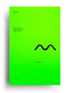 a green book with black writing on the front and back cover, which is shaped like a wave