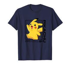 a t - shirt with an image of pikachu on it