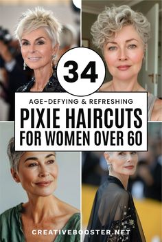 Click for More ➡️ | Save for Later ❤️ Discover the best pixie haircuts for women over 60 that will transform your look and make you feel fabulous! From classic cuts to trendy styles, our ultimate guide covers everything you need to know about 2024's hottest pixie trends.   Perfect for fine hair, thick hair, curly locks, and more – there's a chic pixie cut for every woman. Embrace your natural beauty and find the perfect low-maintenance, youthful style. Click through to get inspired and find your next favorite haircut! Med Length Pixie Haircuts, Pixie For Thinning Hair Over 50, Pixie Haircut For Thinning Hair Over 50, Pixie Over 60 Older Women, Short Haircut For Women Over 60, Pixie Hairstyles For Older Women Over 60, Pixie Haircuts For Women Over 60, Undercut Pixie Haircut For Older Women, Pixie Haircut For Older Women Over 60