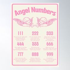 High-quality posters to hang in dorms, bedrooms or offices. Multiple sizes are available. Printed on 185gsm semi gloss poster paper. Additional sizes are available. aesthetic vintage angel pink print:) i adore with this beautiful design and i hope you love this as much as i do! xoxo, daisydreamart Poster Aesthetic Vintage, Angel Numbers Poster, Numbers Poster, Angel Number 111, Poster Aesthetic, Vintage Angel, Leap Of Faith, Change Is Good, Angel Numbers