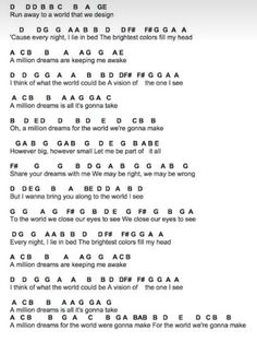 an old song with the words in it, which are all written on white paper