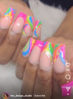 90s Nail Designs, Pampering Ideas, Carnival Nails, Spring Nail Art Designs, Nails Board, Nails Easter, Solar Nails, Sweet Nails, Fab Nails