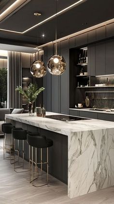 Luxury Kitchen Cabinets, Modern Appartement, Best Kitchen Design, Kitchens Luxury, Counter Design, Luxury Kitchen Design