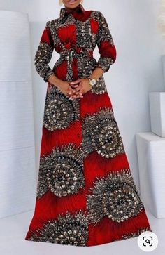 This A-shape dress with two sides pocket is made with best quality Ankara fabric. It is perfect for your ceremonial outings. Can be made to fit buyer's exact measurements. For more details, please feel free to start a conversation with me. Sukienki Plus Size, African Prom Dresses, Ankara Gown, African Maxi Dresses, Gown Styles, Dress African, Ankara Print, Geometric Print Dress, African Fashion Women