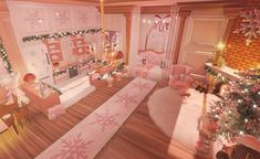 #royalehigh #christmas #dorm #royalehighdorm #campus3 #roblox #pinkchristmas Christmas Bathroom Bloxburg, Royal High Apartment, Royal High Christmas Decals, Dorm Inspo Royale High, Christmas Royale High, Royale High Christmas, Christmas Dorm