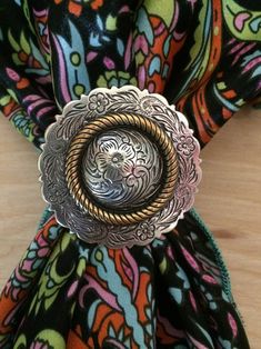 Scarf Slides, Scarf Slide, Wild Rags, Rolling Mill, Boho Cowgirl, Flower Scarf, Wild Rag, Silver Work, Star Flower