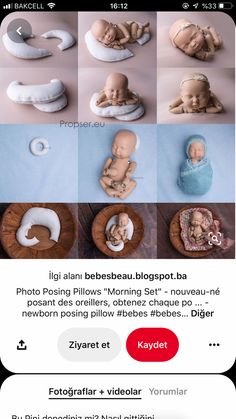 an image of baby dolls in different positions on a table with the caption's name