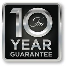 the ten year warrant sign for fox's 10 year guarantee logo is shown