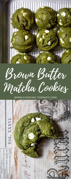 Brown Butter Matcha Cookies Recipe Cookie Science, Matcha Cookies Recipe, White Chocolate Matcha, Matcha Dessert Recipes, Matcha Baking, Desserts Japonais, Matcha Green Tea Recipes, Pasta Bread, Recipes Chili