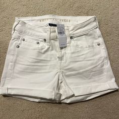 American Eagle, Next Level Stretch, Denim White Shorts. Nwt Size 00 Shorts American Eagle, American Eagle Shorts, Denim Short, Clothes Ideas, Size 00, Next Level, Stretch Denim, White Shorts, American Eagle Outfitters