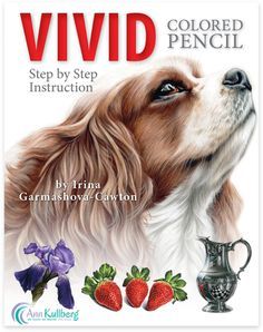 the book cover shows a dog with its head on top of a vase and strawberries