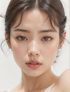 Korean Inspired Makeup Look, Asian Soft Makeup, Asian Style Makeup, Gentle Ladylike Makeup, 90s Asian Makeup, Korean Makeup On Brown Skin, Natural Asian Makeup, Natural Korean Makeup