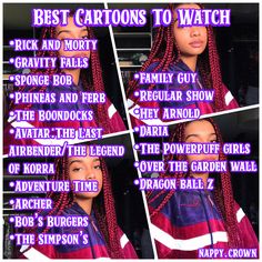 Funny Youtubers To Watch, Cartoons To Watch, Must Watch Netflix Movies, Netflix Suggestions, Best Cartoons, Black Tv Shows, Movie Hacks, Movies To Watch Teenagers, Netflix Movies To Watch