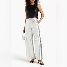 It Is Adorable Silver Authentic Leather Pants. Size 6 To 8. Info And Pictures Will Be Updated Soon. Pants Color, Pant Jumpsuit, Leather Pants, Pants For Women, Size 6, Pants, Silver, Leather, Women Shopping