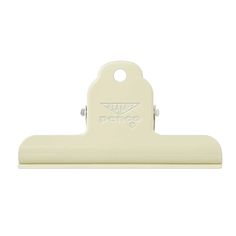 a white plastic clip with the word demco on it's front and back end