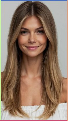 Round Layers On Straight Hair, Thick Hair Layers Long, Straight Hair Medium Length Haircuts, Medium Long Hair Straight, Long Straight Haircut Ideas, Long Layers On Straight Hair, Medium Length Haircut With Side Part, Face Layers Long Hair, Haircuts For Thick Long Hair