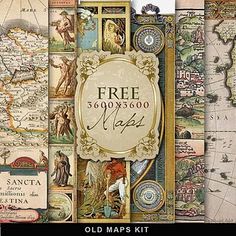 an old maps kit is shown with the title, free 500x360 maps