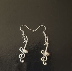 Music Note Earrings Music-themed Silver Earrings, Silver Nickel-free Music-themed Earrings, Music Note Earrings, Y2k Music, Music Note, Music Notes, Favorite Jewelry, Jewelry Earrings Dangle, Etsy Earrings