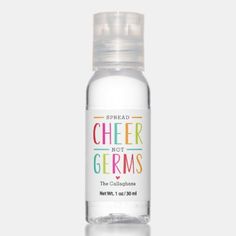 Spread Cheer Not Germs Holiday Party Favor or Gift Hand Sanitizer Hand Sanitizer Gift Tag, Competition Gifts, Hand Sanitizer Gift, Scented Hand Sanitizer, Health Equipment, Corporate Holiday Party, Berry Berry, Cheer Party, Modern Stationery