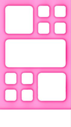 a pink background with white squares and rectangles on the bottom right corner,