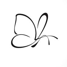 a black and white drawing of a butterfly on a white background with the word,'love