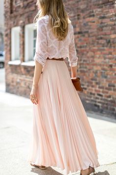 Kenya Fashion, Skirts Ideas, Skirt Diy, Stile Hijab, Pink Pleated Skirt, Chiffon Maxi Skirt, Girls Skirts, Maxi Skirt Outfits, Look Rock