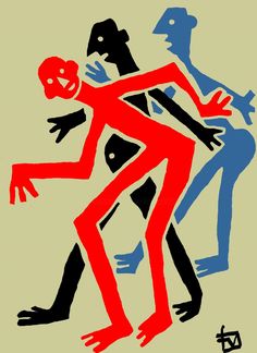 an image of two people dancing with one holding the other's hand out to him