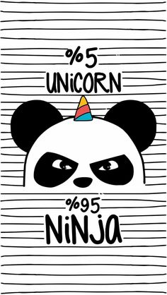 a panda bear with a birthday hat on it's head and the number five unicorn