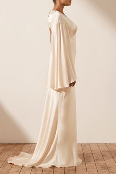 La Lune Backless Maxi Dress | Cream | Dresses | Shona Joy – Shona Joy International Bridal Maxi Dress, Cream Dresses, Open Back Maxi Dress, Shona Joy, Dress Cream, Backless Maxi Dresses, Midi Dress With Sleeves, Cream Dress, Lace Back