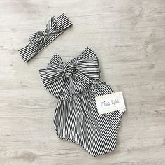 Princess Black And White, Girl Clothes Baby, Black And White Romper, Summer Stripes, Baby Makes, Striped Rompers, Girls Rompers