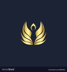 a golden swan logo on a dark background with the letter s in it's center