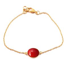 Red Coral Gold Bracelets, 18k Solid Gold Bracelets, Handmade Gold Bracelets, Gold Bracelets, Gemstone Bracelets, Coral Bracelets  Material  Metal = 14k Gold = 18k Gold Gemstone = Red Coral  Stone Color = Red Stone Size = 8X10 mm Stone Shape = Oval Stone Creation = Natural Total Bracelet weight = 1.5 Gram Bracelet Length : 7 Inch Product Making = Handmade  Thank You Visiting My Shop. Coral Bracelet Gold, Red Coral Bracelet, Red Gemstone Bracelets As Gift, Red Gemstone Bracelets For Gift, Elegant Red Chain Bracelet For Gift, Adjustable Red Oval Bracelets, Adjustable Red Oval Bracelet, Red Gemstone Dainty Bracelets, Dainty Oval Bracelets As Gift