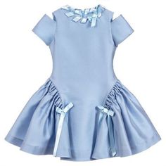 Yada Villaret, Pale Blue Dress, Vogue Thailand, Pale Blue Dresses, Outfits Minimalist, Kids Dress Wear, Baby Dress Design